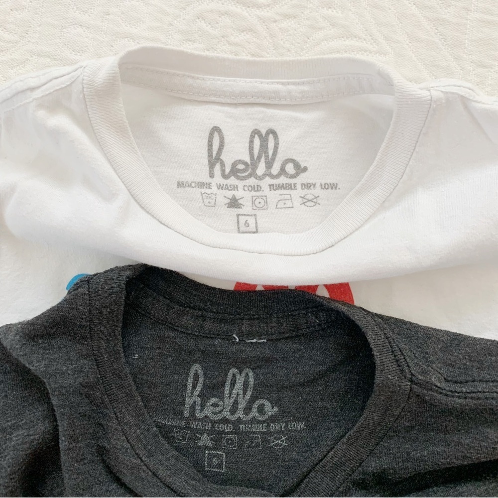 Hello Apparel Pair of Short Sleeve T-Shirts - Picture 2 of 3